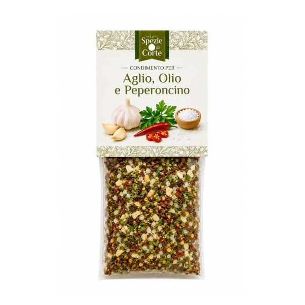 Aglio olio e peperoncino - sušená směs na těstoviny