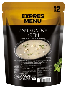 Žampionový krém dvě porce