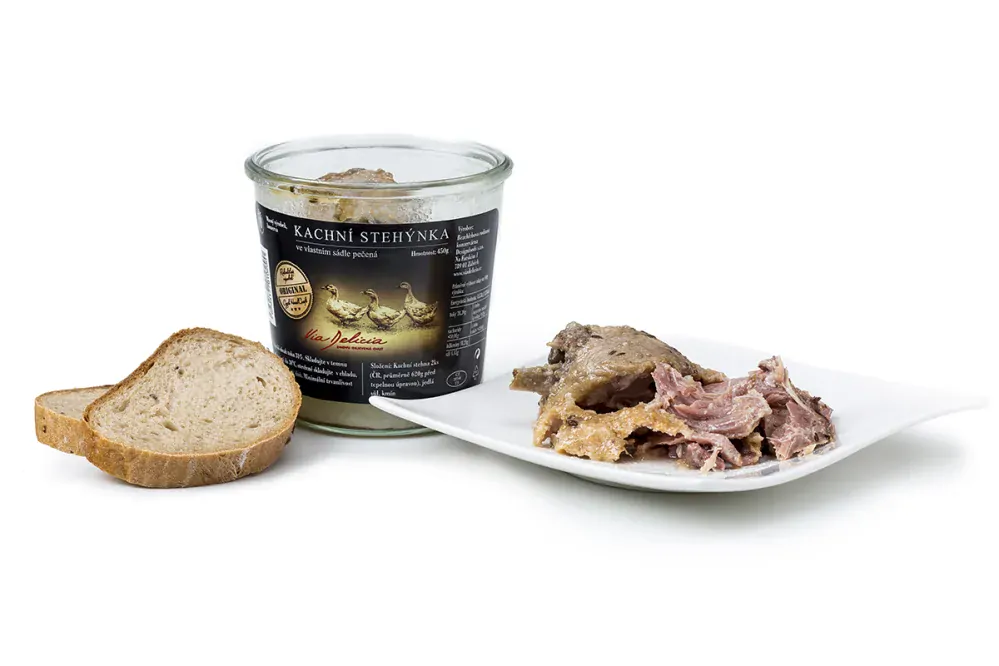 Kachní stehýnka ve vlastním sádle pečená