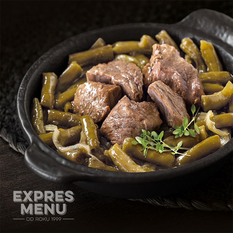 Zelené fazolky s hovězím