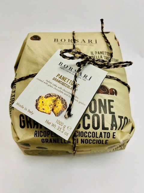 Rustikální Panettone Borsari s hruškou a čokoládou