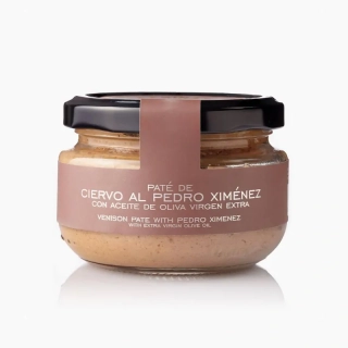Srnčí paštika s vínem Pedro Ximénez s extra panenským olivovým olejem