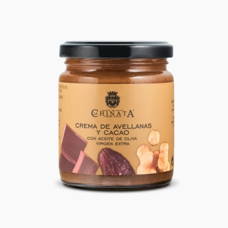 Lískooříškový kakaový krém s extra panenským olivovým olejem