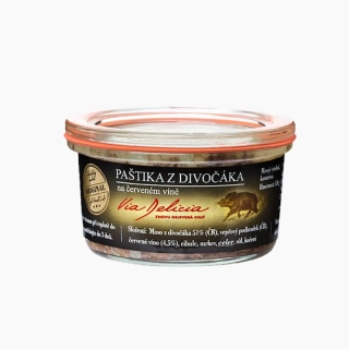 Paštika z divočáka na červeném víně