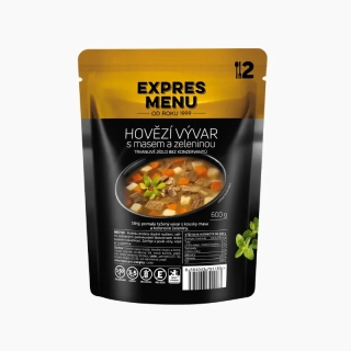 Hovězí vývar s masem a zeleninou