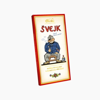 Hořká čokoláda Švejk s rumovou příchutí