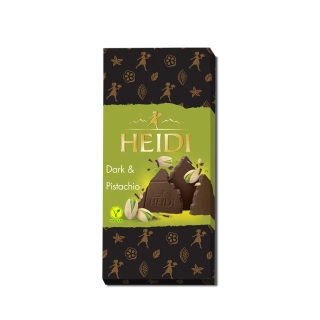Hořká čokoláda Heidi s pistáciemi