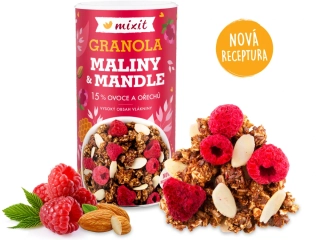 Granola z pece maliny a mandle