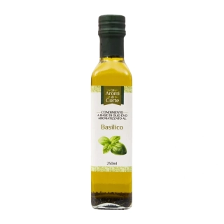 Ochucený extra panenský olivový olej bazalkou